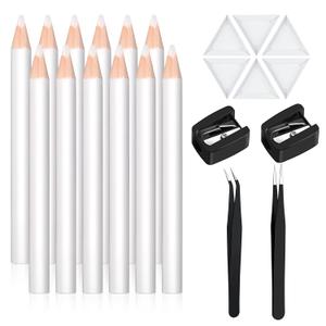 Maitys 22 Pieces Wax Pencil for Rhinestones Wax Picker Pencil Set for Rhinestones Nail Art Gem Dotting Crystal Pick up Tools with Pick up Tweezers Sharpener and Triangular Plate