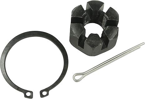 Mevotech Ball Joint parts: Grease Zerk, Snap Ring/Circlip, Cotter Pin, and Castellated Nut, GK3161T