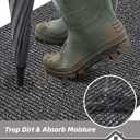 BEQHAUSE Dirt Trapper Door Mat 48"x72", Non-Slip Washable Doormat, Charcoal