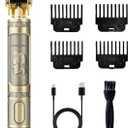 BTRICL Cordless Hair & Beard Trimmer with 4 Guide Combs,Rechargeable T-Blade Hair Edgers Hair Clippers for Zero Gapped Haircut,Professional Electric Hair Trimmer Gifts for Men & Fathers Day(Bronze)