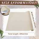 Kinlop 36 Inch x 20 Feet Double Primed Cotton Canvas Large Linen Beige Canvas Roll for Oil and Acrylic Painting