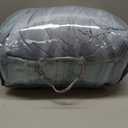 King Size Comforter Set, Blue, Grey and Teal Striped Pattern Print Reversible Down Alternative Bed Sets - 104 x 90 3PC Soft Microfiber Duvet Sets Modern Abstract Bedding in a Bag for Women Men, Gray