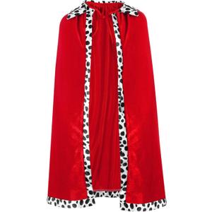 SATINIOR Red Prince Cloak Queen Robe Halloween Costume Stage Performances Royal Cape for Fathers Day Costume Party Accessory (Adult Size)