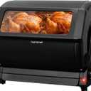NutriChef Horizontal Rotating Shawarma Oven | Rotisserie, Shawarma & Kebab Machine | Includes Large 22.4 Quart Capacity, 3-Hour Timer & 6 Kebab Skewers | Ideal for Chicken,Turkey & Lamb | Black, 22.4 QT