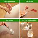ETECHMART Clear Round Table Cover Protector 60'', 2.0mm Thick Vinyl Waterproof Transparent Table Protector, Non-Slip Heat Resistant Clear Plastic Table Cover Protector for Coffee Table Hard Floor, Dia. 60 Inches