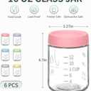 Xyptorix 6-Pack 16oz Overnight Oats Containers with Airtight Lids - Glass Mason Jars with Measurement Marks for Yogurt, Meal Prep & Chia Pudding, Stackable & Leakproof