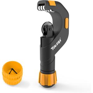 TOLESA Pipe Cutter Tool 3/16"-2" OD, Heavy Duty Metal Pipe Cutter With Deburring Tool Pipe Reamer Sharp Copper Tube Cutter Speed Cutting Tubing Cutter For Stainless Steel Aluminum Brass Pipe