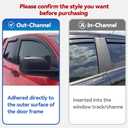 Window Visors Rain Guards for 2010-2025 Dodge Ram 2500 & 3500 Crew Cab, Window Vent Wind Deflectors Visors Shades