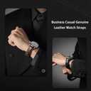 Quick Release Genuine Leather Watch Band Italian Alligator Grain Calfskin Business Casual Universal 12 to 24mm Men Women