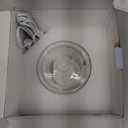 Lecdura Glass Essential Oil Diffuser, 80ML Small Glass Reservoir Natural Wood Base Ultrasonic Cool Mist Aroma Diffusers with USB-Cord Auto-Off 7 Color Light for Home Office Bedroom