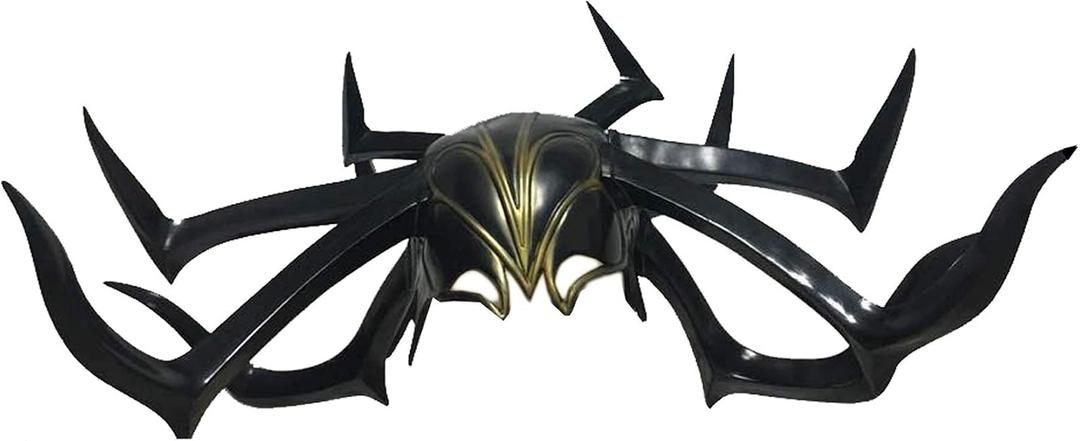 xcoser Hela Helmet Womens Headwear Cosplay Costume Halloween Black Mask Accessory