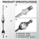 Right Front CV Axle Shaft Assembly fits for Toyota Camry 2.5L 10-11 (only Auto),Camry 3.0L 02-06,Camry 3.5L 07-17, for Avalon 05-16, Highlander (FWD)&Solara, Lexus ES300 RX350(FWD), NOT Fit Hybrid