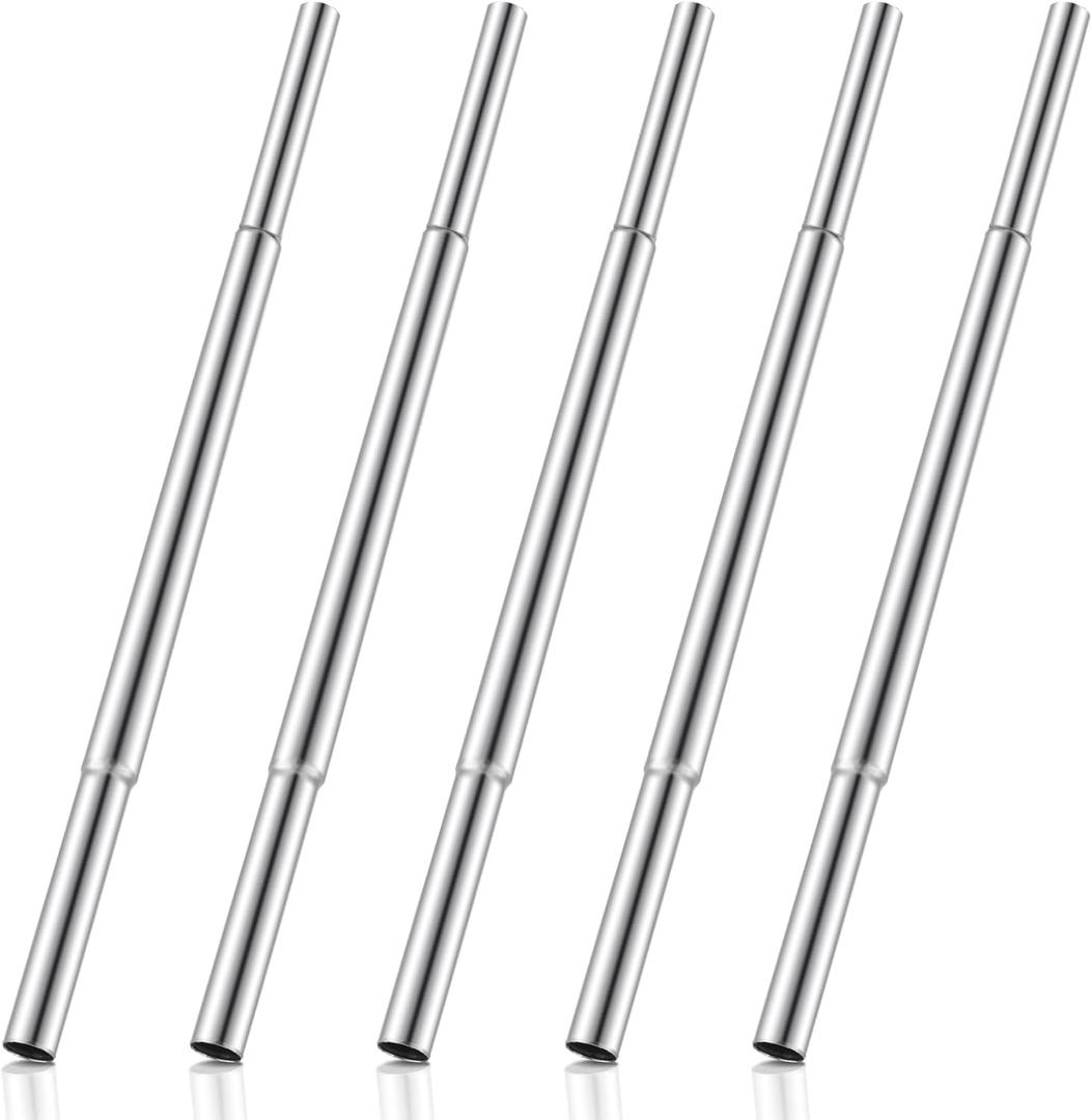 Set of 4 Golf Club Extensions Steel Shaft for Iron Wooden Golf Repair and Replacement of Equipment Parts (Fits 0.58 Inch Outer Diameter)