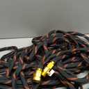 Flexible Garden Hose 75 FT, Ultra Lightweight Water Hoses w/10 Function Sprayer and 3/4" Brass Fittings, Kink-Free, Sturdy, Abrasion Resistant for Yard, Lawn, Outdoor and Gardening(Black Orange)