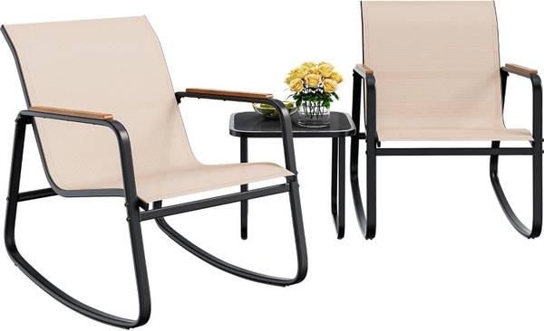 LAWN CHAIRS AND SMALL TABLE