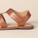 Amazon Essentials womens Closed Toe Fisherman Sandals (9.5, Tan)