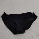 Zmart Women Strappy Bikini Bottoms Full Coverage Bathing Suit Swim Low Rise Cutout Swimsuit Bottom (Small, Black)