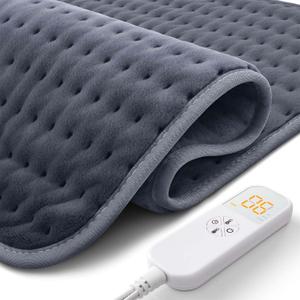 Ultra-Wide Microplush Heating Pad - 20"x24" Electric Heating Pad for Back, Neck, Shoulder Pain and Cramps - Moist Heat Option, Machine Washable, Auto-Off - Gifts for Women, Men, Mom, Dad, Christmas