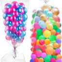 4 Pcs 98.4 x 59 Inches Large Balloon Bags for Transport, Big Plastic Balloon Storage Bag,Clear Balloon Drop Bag, Giant Carrying Storage Bags for Wedding Birthday Party Supplies