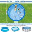24 Ft Pool Liner Pad for Round Above Ground Pools, Thickened Pool Mat Tarp for Under Pool, Dual-Color Pool Ground Pad Cloth Floor Mat for Pool Bottom, Puncture Protection & Extend Liner Life