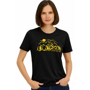 Spyder Womens Pursue Your Path Graphic Short Sleeve Tee T-Shirt, Black, Small