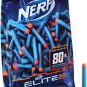 NERF Elite 2.0 Dart Refill, 80 Nerf Elite Darts, Compatible with All Nerf Blasters That Use Elite Darts, Kids Outdoor Games