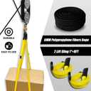 YATOINTO Rope Hoist Pulley System, 4400LB Pulley Block and Tackle, 8:1 Ratio Lifting Power 65ft, Heavy Duty Pulley Block for Lifting Pulling (with 2PCs Straps)