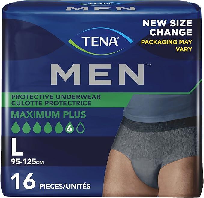 Tena Incontinence/Bladder Control Underwear for Men, Protective,Medium/ Large, 16 count