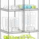 SpaceAid Bottle Storage Organizer Baby - Acrylic Bottles Station Organizer Container, Stackable Clear Drawers for Countertop, Vanity, Bathroom, Cabinet, Pantry Organization, 5 Pack, 2S2M1L, 15.4" H