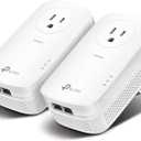 TP-Link AV2000 Powerline Ethernet Adapter TL-PA9020P KIT - Powerline Network Adapter w/ Passthrough, Noise Filter, 2x2 MIMO, 2 Gigabit Ports, Ethernet Over Power, Plug Pair & Play, Power Saving Mode