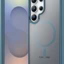 Temdan for Samsung Galaxy S25 Ultra Case,Slim Silky-Soft Touch Translucent Matte Sleeve Case, Blue