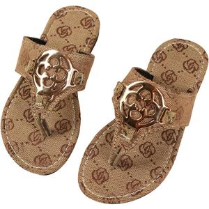 GORGLITTER Girl's Metallic Thong Flat Sandals Dressy Walking Flip Flops | Summer Shoes for Teens, Slip On, Open Round Toe, Kids Sandals 2026, Comfortable, Dressy Casual 2.5 Big Kid