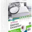 Guardmax Terry Cotton Zippered Mattress Encasement - Crib Size - 100% Waterproof and Bed Bug Proof Mattress Protector - Absorbent Six-Sided Mattress Cover (Terry Cotton, Crib)
