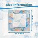 Pastel Blue Coastal Mahjong Mat for Table 31.5 X 31.5 in, Gifts for Mahjong Players, Preppy Beach Anti-Slip Table Cover Tablecloth for Poker Board Card Tile Game Dominoes
