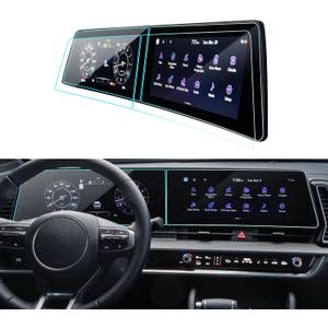 2025 Kia Sportage Screen Protector for 2023 2024 2025 Kia Sportage (EX/SX/SX-Prestige/X-Line) Accessories Navigation & Dashboard Nano Touchscreen Protector Film HD Clear Anti-Glare 12.3''-4 Packs