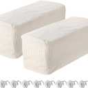 Uxcell 2pcs Stretch Armrest Covers for Chairs/Sofas, Couch Arm Covers with Twist Pin, Furniture Protector Slipcovers White