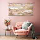 YJYart Pink Abstract Wall Art/Girl Room 20x40 Inch/Large Wall Art for Living Room/Bedroom Decorations Gold Office Decor Kitchen Art Dining Room Decor