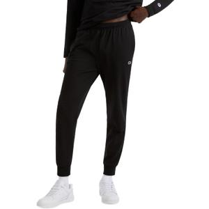 Champion Men's Joggers, Everyday Cotton, Lightweight Lounge Knit Pants for Men, 31" (X-Large, Black - C Logo)