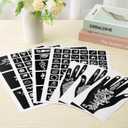 MCPINKY Henna Tattoo Stencil Kit - 283 Sheet Arabian Realistic Temporary Glitter Semi-Permanent Tattoos for Women & Girls
