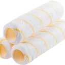 Bates- Paint Roller Covers, 9" x 3/8", 3 Pack, Yellow Stripes, Covers for Paint Rollers 9 Inch, 9 Inch Paint Roller Covers, Paint Roller Cover, Paint Roller Covers 9 Inch, Large Paint Roller Covers