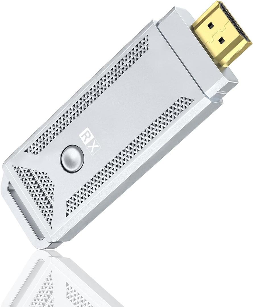 Wireless HDMI Display Dongle Adapter, Plug and Play, No App, 4K decoding/1080P HD Streaming Video/Audio from Laptop, PC, Smartphone to HDTV/Projector Supports Android/iOS/Windows/MacOS/Chrome OS