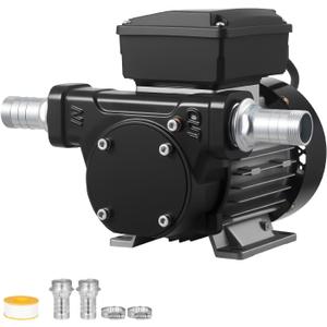 VEVOR Oil Transfer Pump 110V, 16 GPM 60 L/min, AC Electric Fuel Transfer Pump for Diesel Kerosene Biodiesel, 8 ft/2.4 m Max Suction Lift, 45 ft/13.7 m Max Lift, for Vehicles, Construction Sites, Farms
