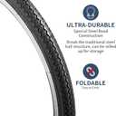 YUNSCM 2-PCS 22" Bike Tires 22x1 3/8 (37-501) Compatible with 22x1 3/8 22x1 3-8 Bike Bicycle Tires (Y-1402)