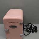 Frigidaire EFMIS171 Retro Mini Portable Personal Fridge - Ideal for Home, Office or Dorm - Includes Carrying Handle, AC/DC Wall/Car Charger (Pink)