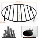 onlyfire Round Fire Pit Grate with 4 Legs for Outdoor Campfire Grill Cooking, 24 Inch