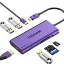 QGeeM USB C to HDMI Adapter 4k, 7 in 1 USB C Dongle with 100W Power Delivery, 3 USB 3.0 Ports, SD/TF Card Reader, Compatible for MacBook, iPad, HP, Dell XPS and More Type C Devices