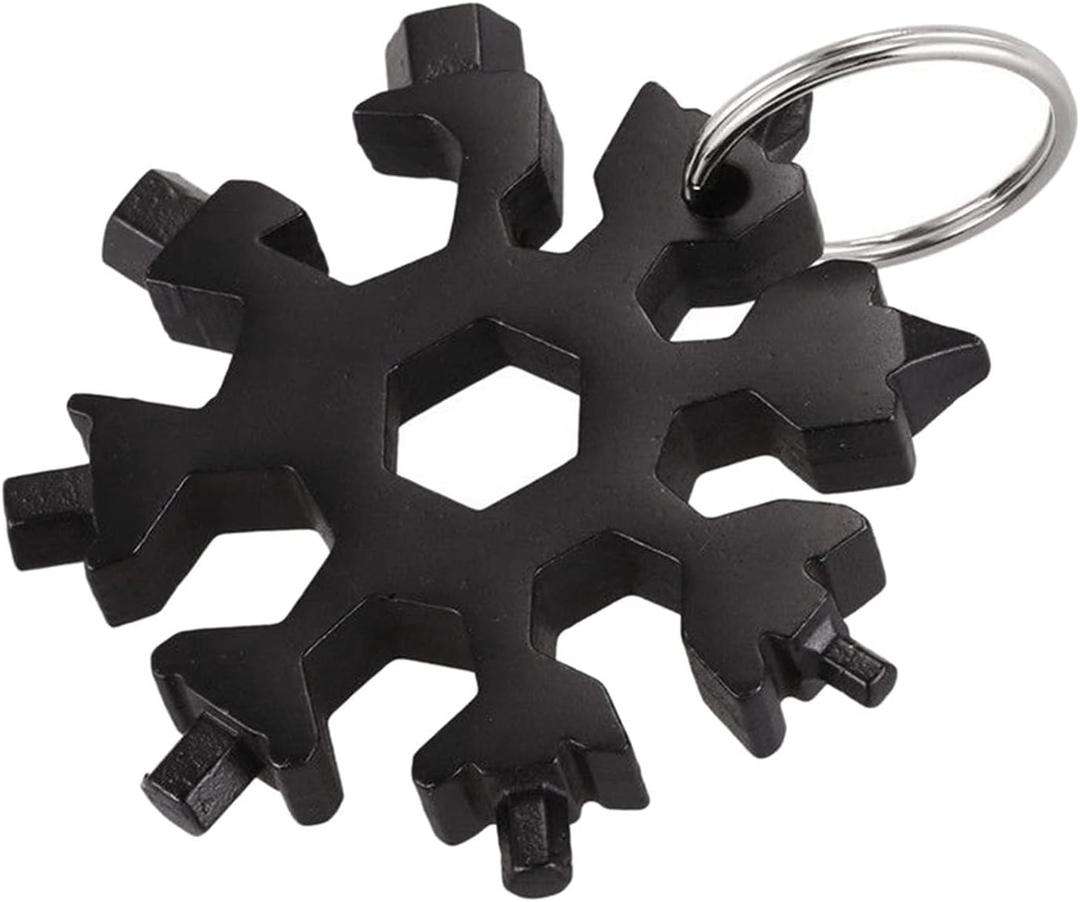 multi tool,Snowflake Multi Tool，Snowflake Multitool,Screwdriver Spanner,Snowflake Multitool 18 in 1 Mini Snowflake Multi Pocket Tool Spanner Hex Wrench Multipurpose Camp Survive Outdoor Hike Key Ring, 5 Pack