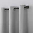 Sun Zero Cyrus Thermal 100% Blackout Grommet Curtain Panel Pair (40"W x 63"L (Pack of 2), Silver Gray)