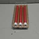 Meigic 3 Pcs Red Flameless Taper Candles No Remote Timer Dimmer, Plastic Led Taper Candles Realistic, 9.6 Inches Battery Operated Candlesticks Flickering, for Party Holiday Christmas Decor