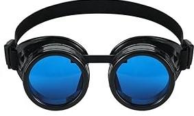 Egg Robot Halloween Costume for Men Blue Goggles Glasses